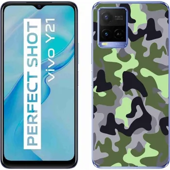 Pouzdro na mobilní telefon Gelový kryt mmCase na Vivo Y21/Y21s/Y33s - maskáčový vzor 7