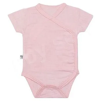 mušelínové bodyčko zavinovací jednobarevné růžové velikost 56