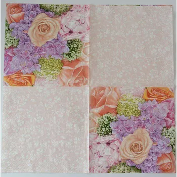 Papírový ubrousek Ubrousek na decoupage - Květiny - Růžičky