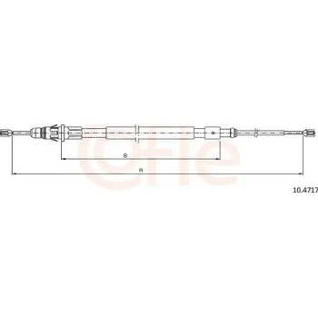 Lanko parkovací brzdy Tažné lanko, parkovací brzda COFLE 10.4717