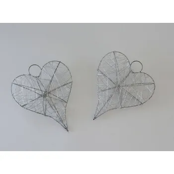Drátěné srdce 12 x 14 cm