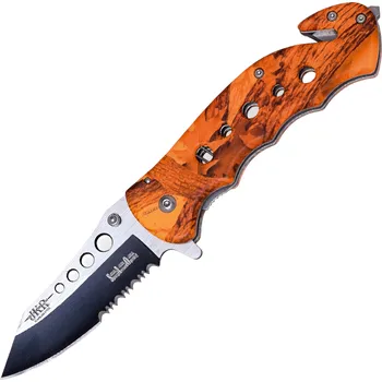 kapesní nůž JKR Zavírací nůž, 8 cm, oranžová kamufláž, hliník