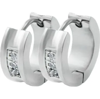 Náušnice Náušnice kroužky se zirkony z chirurgické oceli S113194040