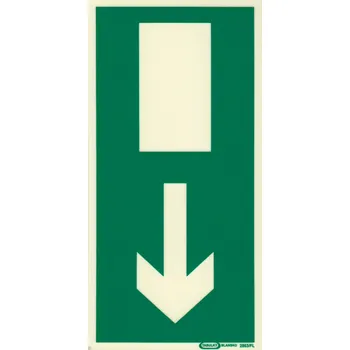 Nouzový východ obousměrný - šipka dolů, nahoru (FL plast 105x210 mm)