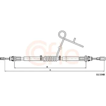 Lanko parkovací brzdy Tažné lanko, parkovací brzda COFLE 92.11.5348