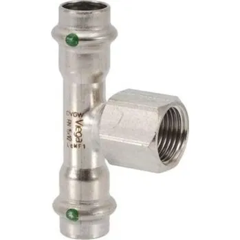 Instalatérský materiál Viega SANPRESS INOX 2317.2 T-kus 22x1/2"x22mm, s vnitřním závitem, lisovací, voda, nerez ocel