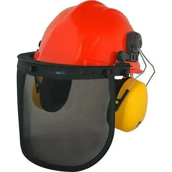 Pracovní přilba Safetyco SM-409P, ochranný štít, přilba,helma a chránič sluchu