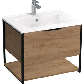 Koupelnový nábytek BPS-koupelny Koupelnová skříňka s keramickým umyvadlem Kubus OC ZV 60