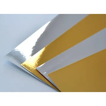 Samolepící etiketa Zrcadlově lesklá potisknutelná samolepící fólie A4 ZLATÁ