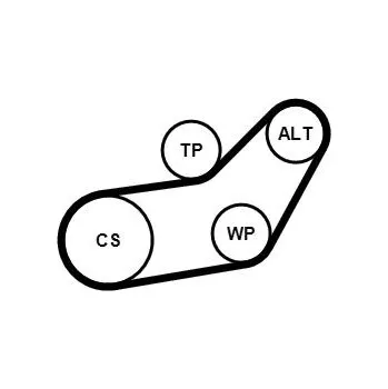Vodní pumpa + klínový žebrový řemen CONTINENTAL CTAM 6PK1045WP1