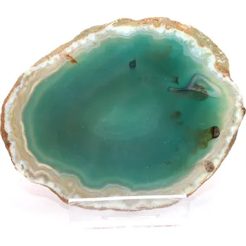 Přírodní kámen Magieprirody.cz Achátový plát velikost 8 cm + stojánek #1893 - Top kvalita