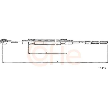Lanko parkovací brzdy Tažné lanko, parkovací brzda COFLE 92.10.415