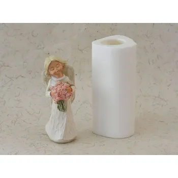 Silikonová forma - Andělka s kytkou 60 x 55 x 150 mm