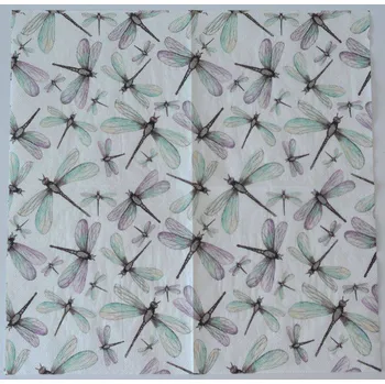 Papírový ubrousek Ubrousek na decoupage - Zvířata - Vážky
