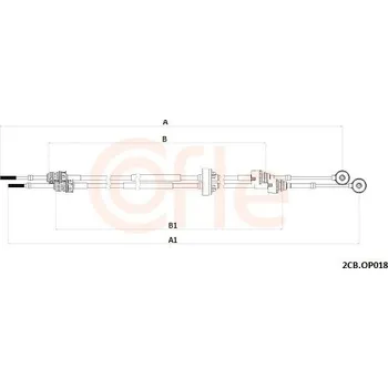 Tažné lanko, ruční převodovka COFLE 2CB.OP018