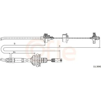 Spojkové lanko Tažné lanko, ovládání spojky COFLE 11.3041