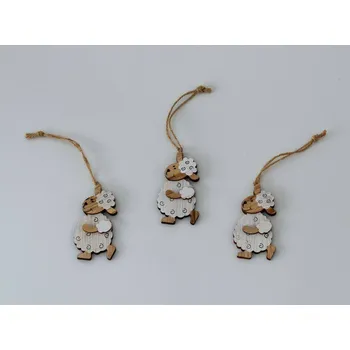 Dřevěná dekorace - Beránek k zavěšení