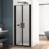 Sprchové dveře Ronal DIVERA D22T21000687 Black Line 100 cm dvoukřídlé dveře Screen