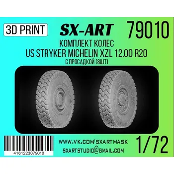Plastikový model 1/72 US Stryker Michelin XZL R20 sagged wheels