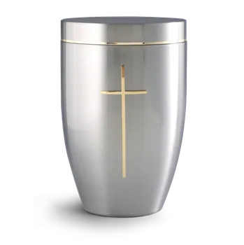 Smuteční dekorace Kovová urna Stella - Kříž