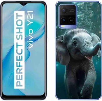 Pouzdro na mobilní telefon Gelový kryt mmCase na Vivo Y21/Y21s/Y33s - slůně pod vodou