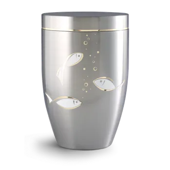 Smuteční dekorace Kovová urna Stella - Ryby