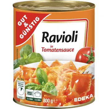 Hotové jídlo G&G Ravioli v tomatové omáčce 800 g