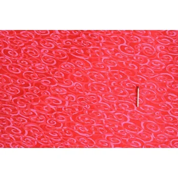 Umělecký papír Ruční papír se vzorem - ČERVENÉ SPIRÁLY 37 x 50 cm