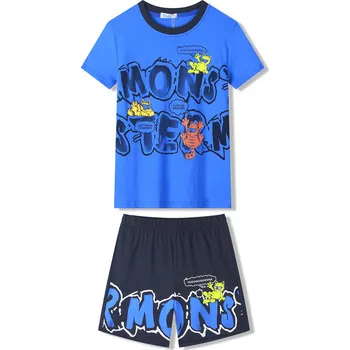 Dětská móda Chlapecké pyžamo - KUGO WT7315, modrá Barva: Modrá, Velikost: 116