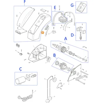 Pohon brány Nice CA1301R01.5320 kabeláž ovládacího panelu SOON