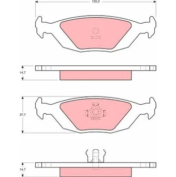 Brzdová destička Sada brzdových destiček, kotoučová brzda TRW GDB392