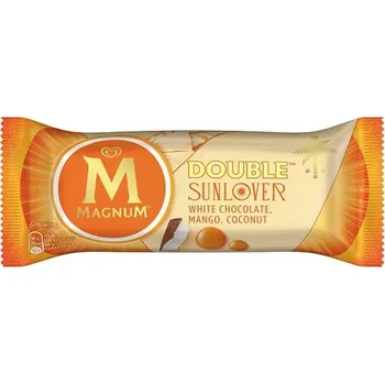 Zmrzlina Magnum Ice Cream Double Sunlover bílá čokoláda/mango/kokos 85 ml