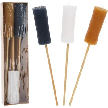 Zahradní lavice H&L Pochodeň Trio,set 3ks - černá,bílá,hnědá