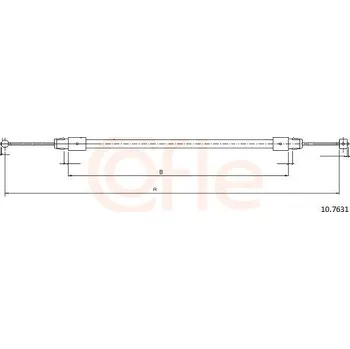 Auto-moto Tažné lanko, parkovací brzda COFLE 10.7631