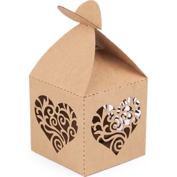 Dárková krabička Papírová filigránová krabička 5 x 5 cm SRDCE
