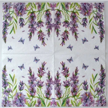 Papírový ubrousek Ubrousek na decoupage - Květiny - Lavender