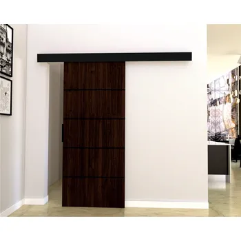 Interiérové dveře Posuvné dveře STANDART MIX - K100, Wenge/Černá