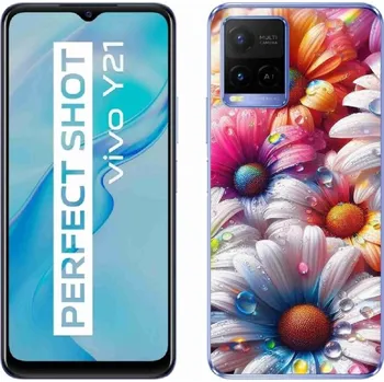 Pouzdro na mobilní telefon Gelový kryt mmCase na Vivo Y21/Y21s/Y33s - barevné kopretiny