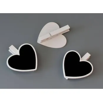 Svatební dekorace Dřevěná tabulka s kolíčkem SRDCE