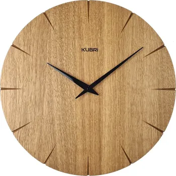 Hodiny KUBRi HRC0097 - Velké dubové hodiny řízené signálem s tichým chodem