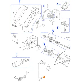 Pohon brány Nice PPD1087AR01.4540 plastové táhlo (půlkoule) odblokování pohonů garážových vrat Nice, Moovo | nahrazeno PRSP03