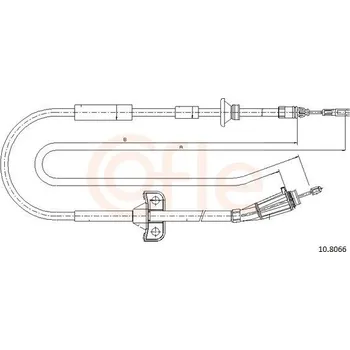 Lanko parkovací brzdy Tažné lanko, parkovací brzda COFLE 10.8066