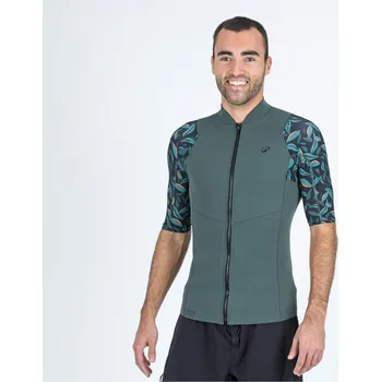 Pánské tričko DECATHLON Pánský top s krátkým rukávem a UV ochranou Yulex100 1,5 mm M ZELENÁ