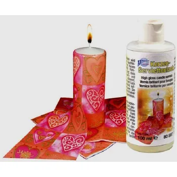 Průmyslové lepidlo Lepidlo a lak pro ubrousky na svíčky 100 ml