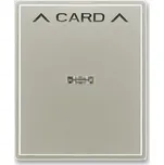 ABB TIME / TIME ARBO Kryt spínače kartového, s čirým průzorem, s potiskem, starostříbrná