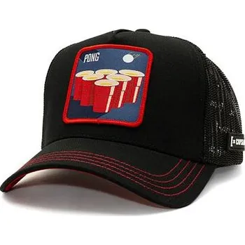 Kšiltovka Kšiltovka Capslab Trucker - Beer Pong - Black / Red