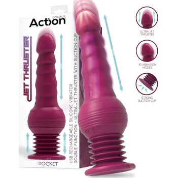 Vibrátor Action Rocket Ultra Jet Thruster Vibrator with Powerfull Suction Cup