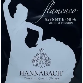 Struna pro kytaru a smyčcový nástroj Hannabach Struny pro klasickou kytaru série 827 Medium Tension FlamencoE6w 8276MT 6056