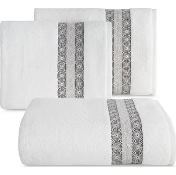 Ručník BAVLNĚNÝ RUČNÍK MALIKA 70X140 CM BÍLÁ