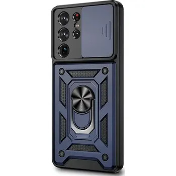 Pouzdro na mobilní telefon Kryt Samsung Galaxy S22 Ultra 5G Techsuit CamShield Pro modrý